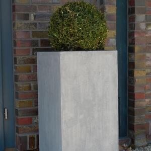 Vivanno samozavlažovací květináč BLOCK, sklolaminát, výška 60 cm, beton design