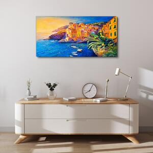 Obraz na plátně Obraz na plátně Abstrakce pobřeží města