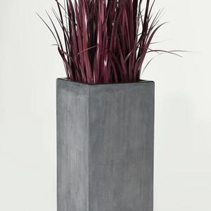 Vivanno samozavlažovací květináč BLOCK 80, sklolaminát, výška 80 cm, beton design, antracit