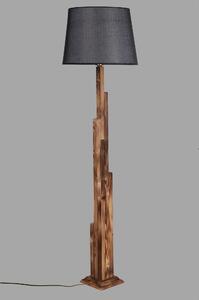 Designová stojanová lampa Naime 165 cm hnědá / černá