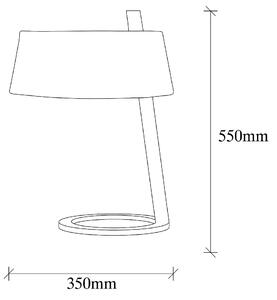 Designová stolní lampa Kaavia 55 cm bílá / černá