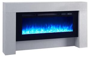 Elektrický krb BALDERIA Zeus – topný výkon až 2000 W, vzhled betonu