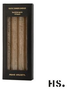 Home Society Svíčka kónická béžová sada 4ks