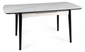 Signal Rozkládací jídelní stůl Apollo 120/160 cm bílý mramor/černý