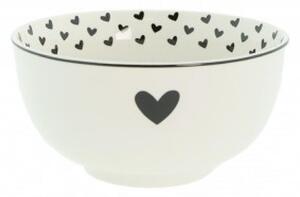 Clayre & Eef Porcelánová miska se srdíčkem Love Birds