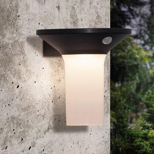 Corbezzola LED solární venkovní nástěnné svítidlo, černé, senzor