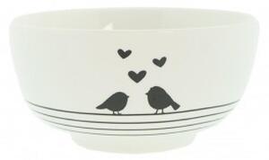 Clayre & Eef Porcelánová miska Love Birds