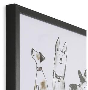Nástěnný plakát v rámu Art for the home Home Is Where The Dog Is, 50 x 50 cm