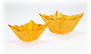 BDK-GLASS Skleněné mističky WINKY - oranžové Rozměr: 10x10cm