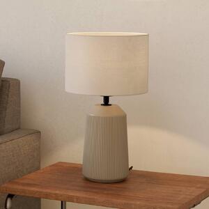Stolní lampa Capalbio, písková/stínidlo bílá