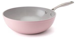 Elmich Nepřilnavá keramická pánev wok Zen Ø 28 cm - růžová