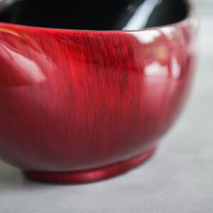 Vivanno miska MONDANA, sklolaminát, šířka 39 cm, červeno-černá