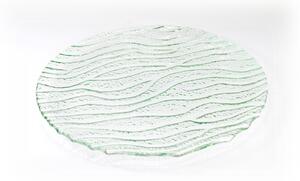 BDK-GLASS Kulaté skleněné talíře NATURE SEA Průměr: 35cm