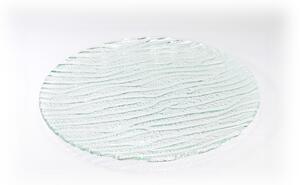 BDK-GLASS Kulaté skleněné talíře NATURE BARK Průměr: 21cm