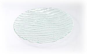 BDK-GLASS Kulaté skleněné talíře NATURE BARK Průměr: 28cm