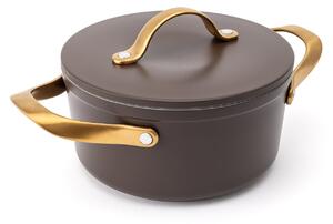 Elmich Nepřilnavý keramický hrnec Zen Ø 18 cm (2 l) - hnědo zlatá