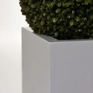 Květináč BLOCK, sklolaminát, 40x40x40 cm, šedý