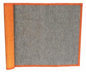 Košíkárna Rohož bambusová s textilií 90x200 cm oranžová