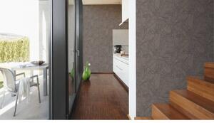 Vliesová tapeta na zeď Linen Style 36633-4 | 0,53 x 10,05 m | béžová, šedá, černá | A.S. Création