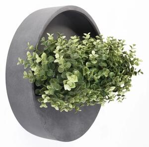 Nástěnný květináč MURA, sklolaminát, Ø 40 cm, šedá