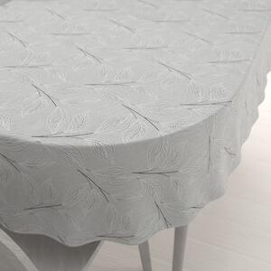 Biante Dekorační oválný ubrus Leona LN-165 Pnoucí lístky na šedém 50x100 cm
