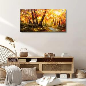 Obraz na plátně Obraz na plátně Podzimní Lesní listy přírody