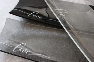 BDK-GLASS Skleněná mísa 45x13cm LOVE Barva: Extra čiré sklo