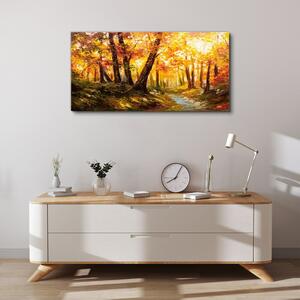 Obraz na plátně Obraz na plátně Podzimní Lesní listy přírody
