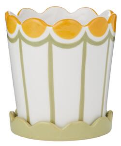 SUNDAE Květináč s miskou 13 cm - sv. zelená