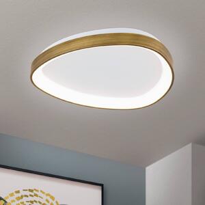 ORION Stropní svítidlo LED Charlie, Ø 45 cm, opálově bílá, barva staromosazná, Bronz / starožitná mosaz, Obývací pokoj / jídelna, Plast, Moderní