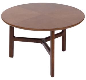 MAZZONI EXPORT BELLUNO Přírodní Ořech (Tmavě Hnědá) - DŘEVĚNÝ KULATÝ KONFERENČNÍ STOLEK Ø65 cm MODERN CLASSIC