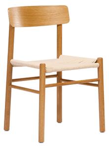 MAZZONI EXPORT LIAM Provaz Kraft/konstrukce Přírodní Dub - DŘEVĚNÁ PLETENÁ ŽIDLE DO OBÝVACÍHO POKOJE JÍDELNY KUCHYNĚ MODERN CLASSIC BOHO