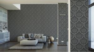 A.S. Création | Vliesová tapeta na zeď Paradise Garden 36716-6 | 0,53 x 10,05 m | šedá, černá