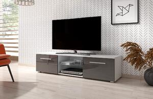 EU TV stolek MOON 140 cm - bílá / šedá