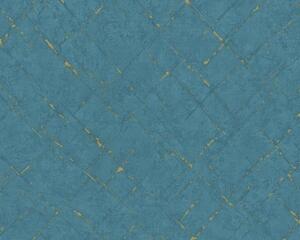 A.S. Création | Vliesová tapeta na zeď Emotion Graphic 36881-5 | 0,53 x 10,05 m | modrá, zlatá, vining ivy, modrozelená