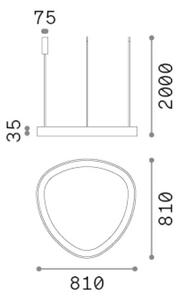 Závěsné svítidlo LED 4000K čierna IP20 Ideal Lux GEMINI 372198