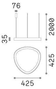 Závěsné svítidlo LED 4000K čierna IP20 Ideal Lux GEMINI 372136