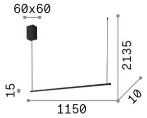 Závěsné svítidlo LED 3000K biela IP20 Ideal Lux ESSENCE 367064