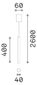 Závěsné svítidlo 1x GU10 mosadzná IP20 Ideal Lux LOOK 371597