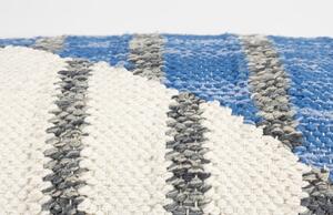 Modrý bavlněný polštář DUTCHBONE HAMPTON 30 x 60 cm