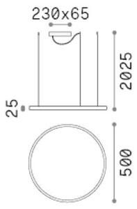 Závěsné svítidlo LED 3000K mosadzná IP20 Ideal Lux ORACLE 370408