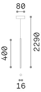 Závěsné svítidlo LED 3000K mosadzná IP20 Ideal Lux LOOK 371054