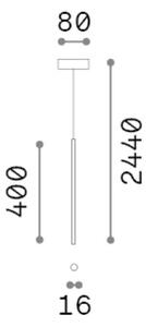 Závěsné svítidlo LED 3000K mosadzná IP20 Ideal Lux LOOK 371139