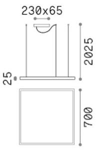 Závěsné svítidlo LED 3000K mosadzná IP20 Ideal Lux ORACLE 370484
