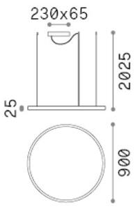 Závěsné svítidlo LED 3000K mosadzná IP20 Ideal Lux ORACLE 370538