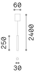 Závěsné svítidlo LED 3000K čierna IP20 Ideal Lux LOOK 371078