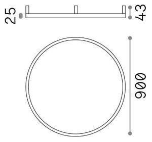 Stropní svítidlo LED 3000K mosadzná IP20 Ideal Lux ORACLE 370279