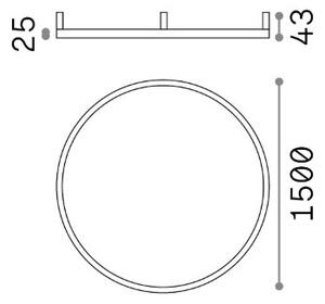 Stropní svítidlo LED 3000K mosadzná IP20 Ideal Lux ORACLE 370330