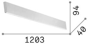 Nástěnné svítidlo LED 4000K biela IP20 Ideal Lux STEEL 368917