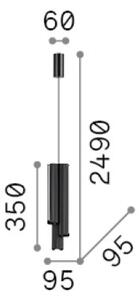 Závěsné svítidlo LED 3000K mosadzná IP20 Ideal Lux DORICA 366494